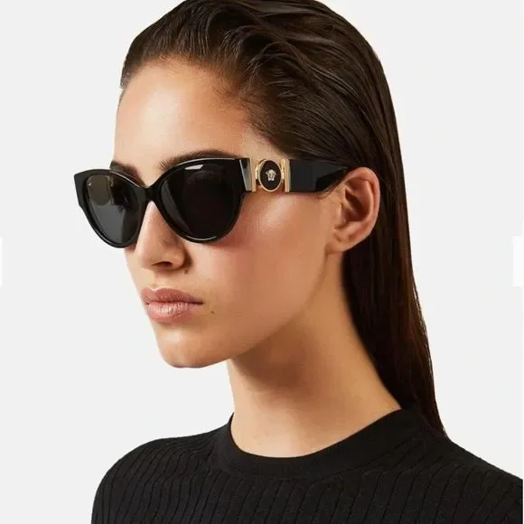 New Versace Women's Black Model Sunglasses
